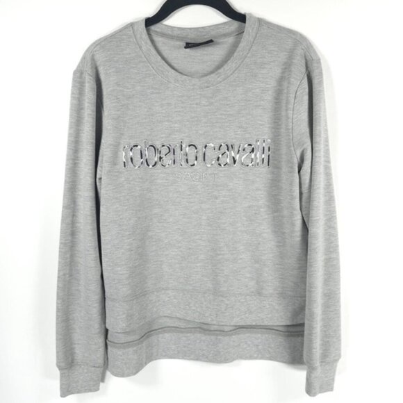 Roberto Cavalli Sweaters - Roberto Cavalli‎ Sport Crew Neck Pullover Sweater Asymmetrical High Low SMALL